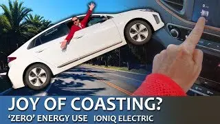 The Joy Of Coasting No Energy Use Hyundai IONIQ Electric Car