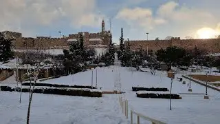 Early Morning Walk in the Snow /JERUSALEM