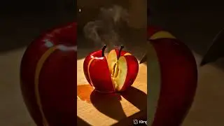 bright red apple