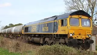 GBRf 66739 Bluebell Railway passes Tunstead with 6A32