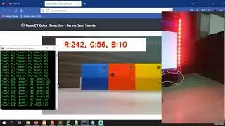 Server Sent Events Implementation. Flask OpenCV Color Detection App as WS2812 Color Controller