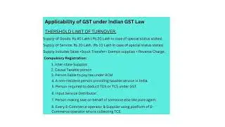 APPLICABILITY OF GST UNDER INDIAN GST LAW #gst #gstlaw #cgstatusvideo #indirecttax