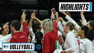 Maryland at Rutgers | Highlights | Big Ten Volleyball | Oct. 9, 2022
