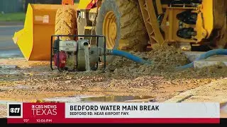Water main breaks seen throughout North Texas Tuesday