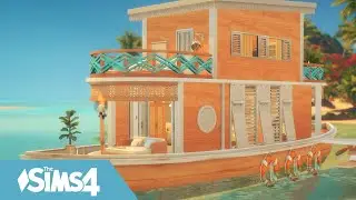 Charming Boathouse Build in The Sims 4 Sulani 🌊 | Stop-Motion Speed Build ⏩| No cc