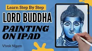 How to Draw Gautam Buddha | Gautam Buddha Drawing on iPad | Lord Buddha Draw & Sketch @DigitSketch