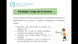 Estrategia de escritura El amigo de la semana