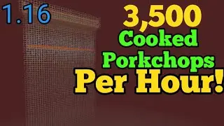 Best Food Source In Minecraft 1.16! Auto Cooked Pork Farm! 3500 + Per Hour.