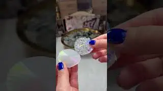 Holographic crystal pop socket #resinepoxy #holographic #siliconemolds