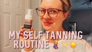 AT HOME SELF TANNING ROUTINE | PREGNANT SELF TANNING ROUTINE KATELYN JOHNSON