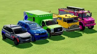 Peugeot PN, Dodge Durango, Ford Ambulance, Mack Truck, Schlingmann Truck With Transport Man Trucks