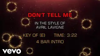 Avril Lavigne - Don't Tell Me (Karaoke)
