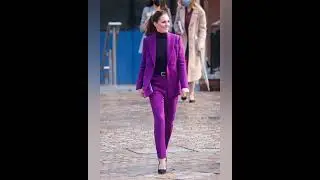 Kate Middleton in purple colour dresses