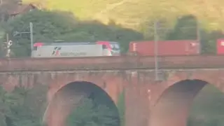 Treno merci e494 mir container,Ceranesi,succursale Giovi,trains hunter,trainspotting,railways