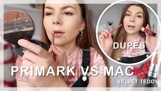 PRIMARK VS MAC | MAKEUP DUPES | PRIMARK LIPSTICK & LIPLINER REVIEW AND TESTING 2020 | Wear test