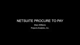 NetSuite Procure To Pay
