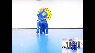 Brazilian Jiu Jitsu Self Defense White Belt Stripe 1 #26 T-Position 2 Heel Sweep
