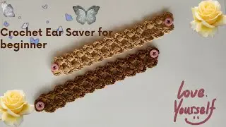 Konektor Masker Rajut Simple Motif Lamtoro / Crochet Ear Saver For Beginners