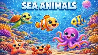 Sea Animals Song 🐠🦈 | Learn Sea Animals for Kids