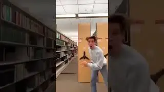 Funny library chase video  #funnyvideo #trend