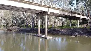 Barmah Bridge Victoria into New South Wales  #Barmah Red Gum Forest. Murray River. DJI Mavic Mini SE