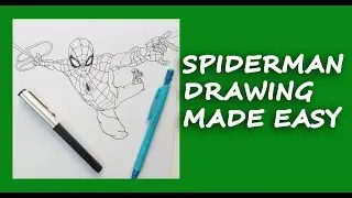 How to draw spider man (comic book style) very easy