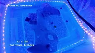 Retrobright em controle de Sega Saturn - limpeza completa