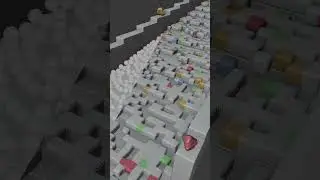 3D flowing sand simulation v2 behind the scenes #satisfying #simulation #render