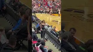 Brooks Koepka&rsquo;s wife, Jenna Sims, making an entrance at Miami Heat game.