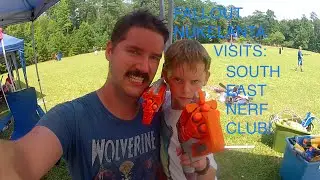 South East Nerf Club Vs Fallout Nukelanta. Slingshot, swords, throwing, hammershot, w Drac