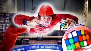 I Solved a Rubik's Cube While INDOOR SKYDIVING