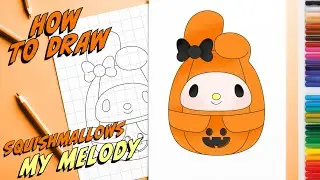 How to Draw SQUISHMALLOWS My Melody HALLOWEEN Step by Step | Drawing for Kids