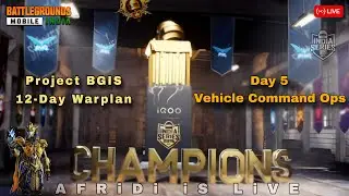 PROJECT BGIS DAY 5 🔥 | Vehicle Command Ops &ndash; Pro Car Rotations & Crashes | Afridi is Live