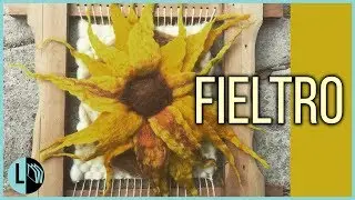 Girasol en FIELTRO Húmedo Amasado Paso a paso Vellón Flor. Felted Flower Tutorial Lana Wolle
