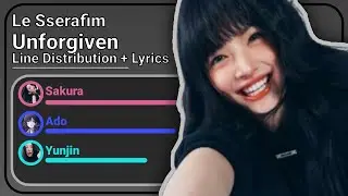 Le Sserafim - Unforgiven (Japanese ver.) FT. Nile Roger, & Ado | Line Distribution + Lyrics