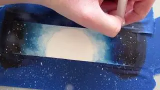 Cat& Moon watercolor bookmark creation