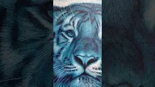 #tiger #blue #bluetigers #graphics #art #handmade #kredki #portrait #animal #sketch