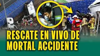 Así rescataron a chofer luego de 3 horas: Terrible accidente en Panamericana Sur deja 2 muertos