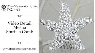 Rhinestone Starfish Hair Comb by Hair Comes the Bride ~ Meena