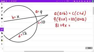 Segment Length (Intersecting Secants) [Example #2]