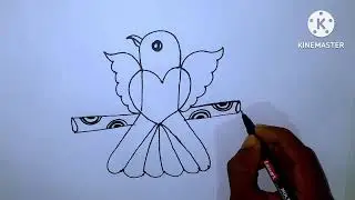 Bird art,Bird painting, Bird Drain 
