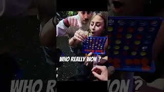 Asking strangers to play connect 4.  Who really won ? #pov #girls