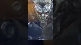 transformers rise of the beasts : scourge vs gorilla bot scene