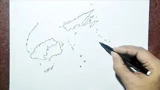 How to draw Fiji Map || Map drawing || Words Maps