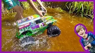 RC Monster Truck Goes Swimming