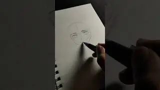 easy way to draw anime face #art #drawing #animeeart #viral #shorts