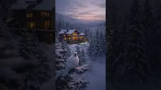 Snowy Alpine Chalet Tour ❄️🔥 Glass + Stone Luxury