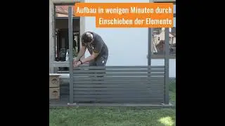 MEGA HOLZ Aluminium Rhombus Sichtschutzzaun - Produktvideo