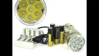 SKYRAY King 10000 Lumen 7 TX LED XM-L flashlight  from Ebay.  Review / test