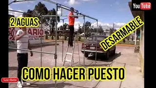 como hacer puesto 2 aguas desrmable